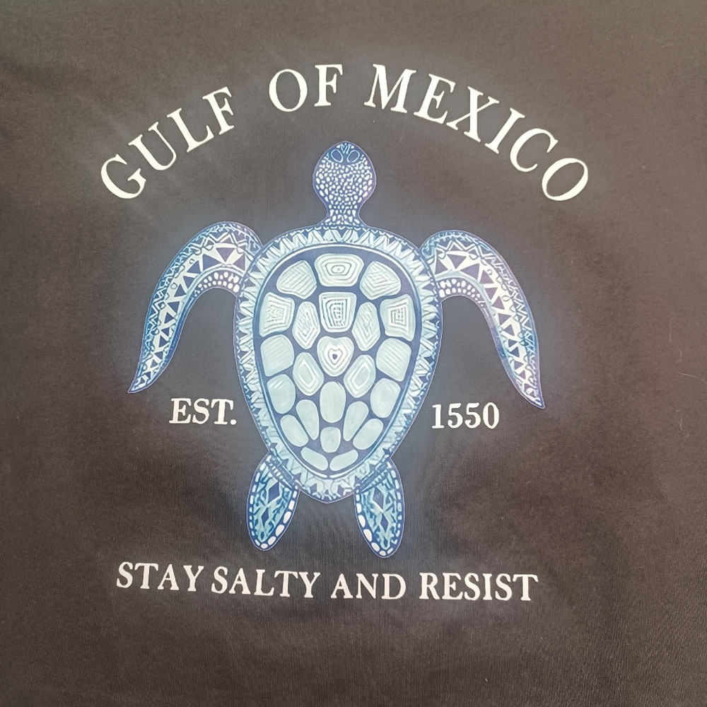 Bella Canvas Black Short Sleeve Tee with Turtle Design - Picture 3 of 4